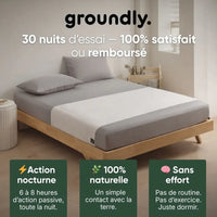 Drap de mise à la terre Groundly pour améliorer le sommeil