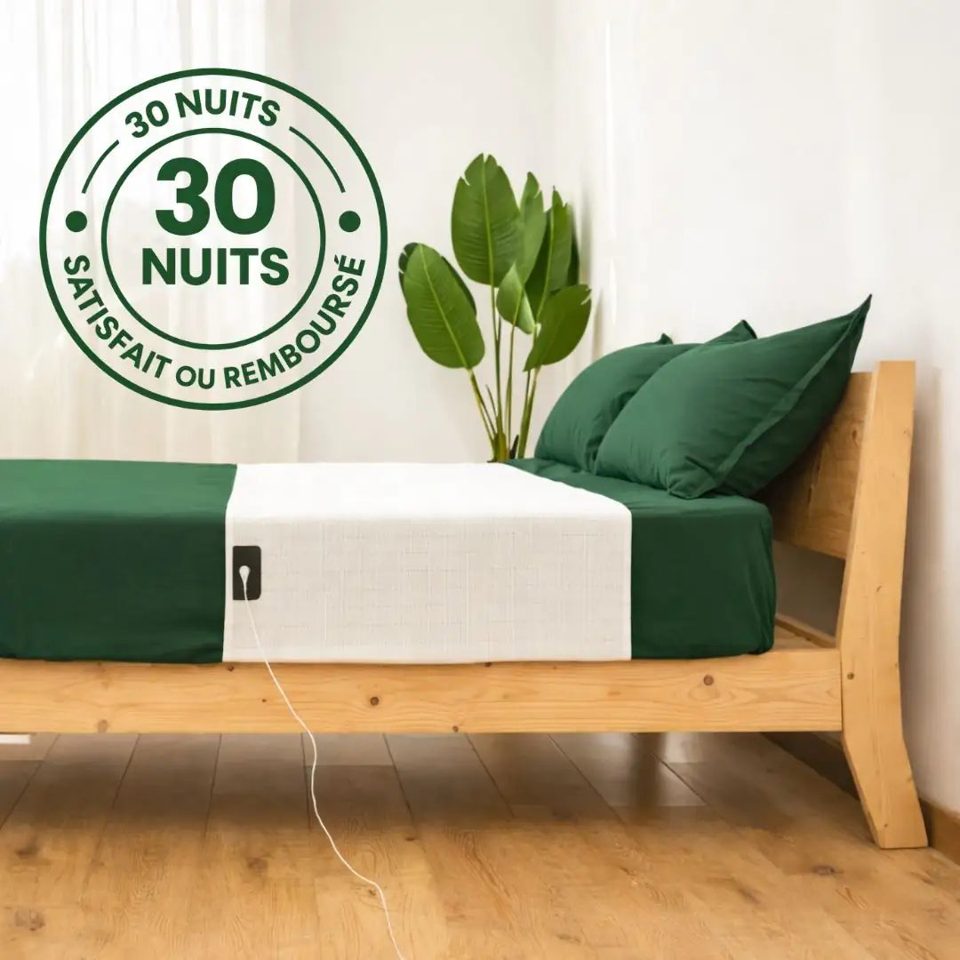Utilisation du drap de mise à la terre Groundly dans un lit