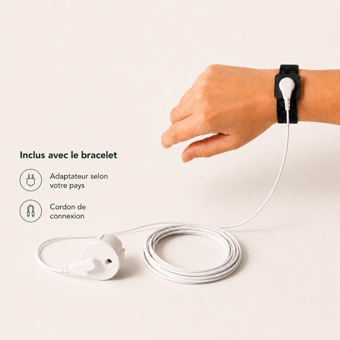Bracelet de grounding Groundly® – mise à la terre du corps